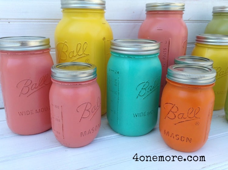 painted mason jars @4onemore.com