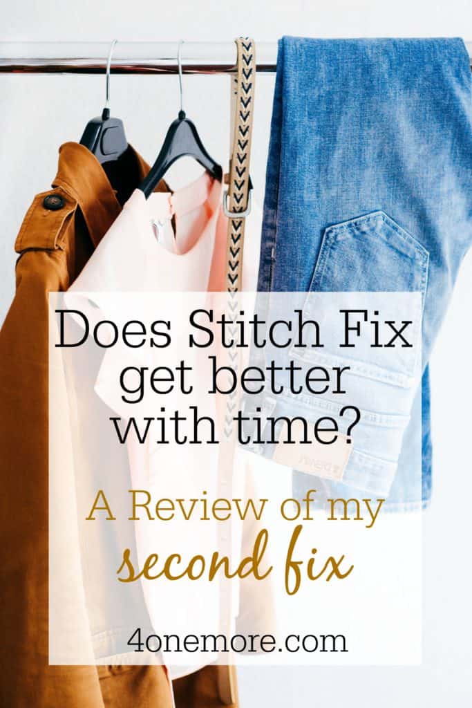 Try Stitch Fix for FREE! Does Stitch Fix get better with time? A review of my second fix. @4onemore.com