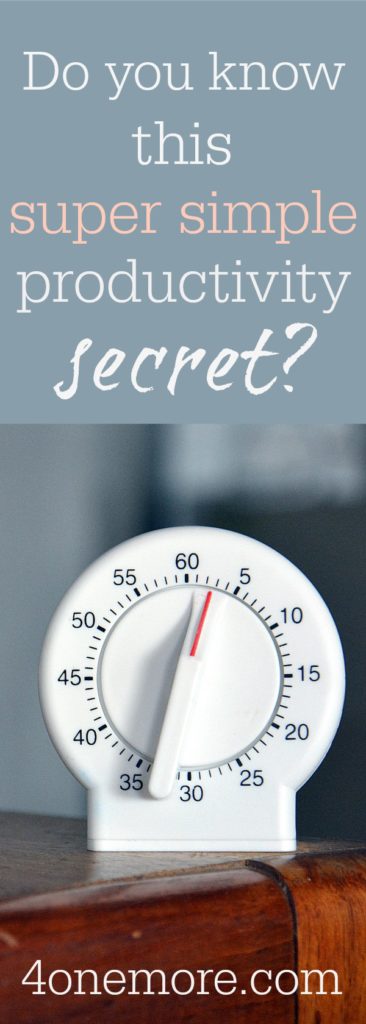 Want to know a secret productivity hack for busy moms? It's actually simpler than you think! @4onemore.com #homeschool #productivity #my168hours
