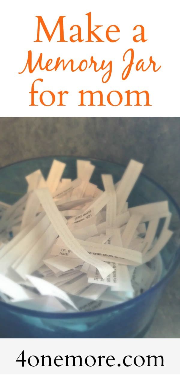 Make a Memory Jar for mom