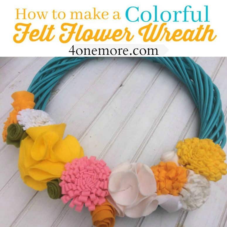 How to make a colorful felt flower wreath