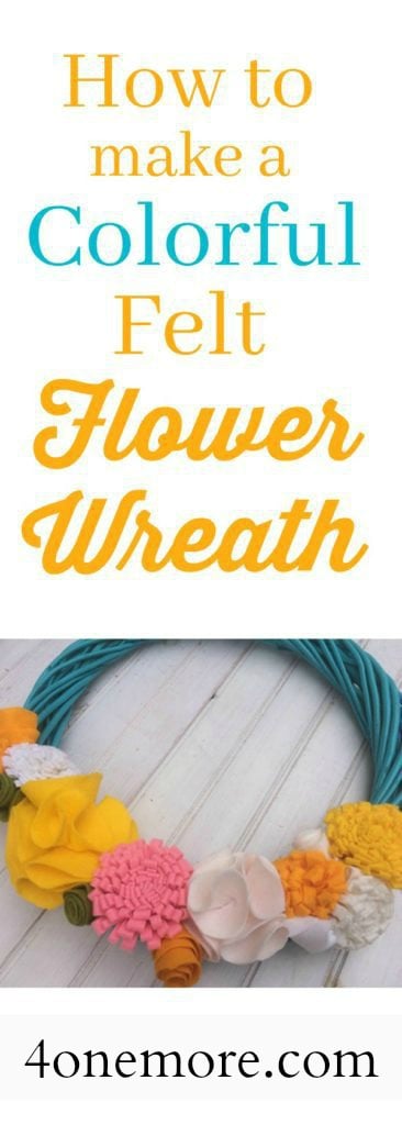 How to make a colorful felt flower wreath