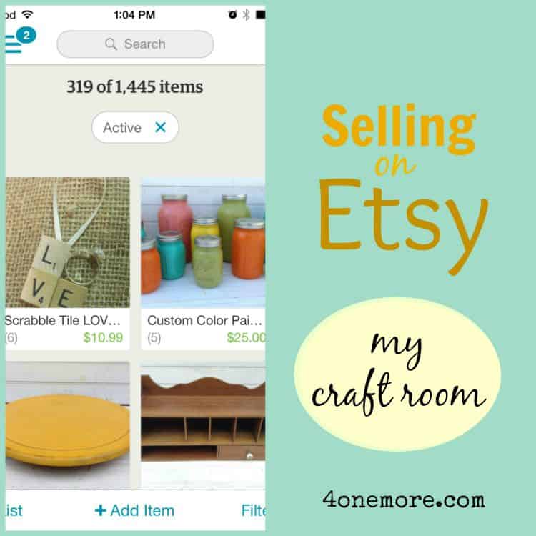 selling on etsy {my craft room}