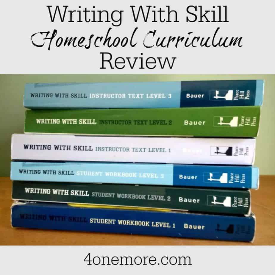 Looking for a homeschool writing curriculum for the middle grades? Check out why we love Writing With Skill. @4onemore.com #homeschool #curriculumreview #WWS