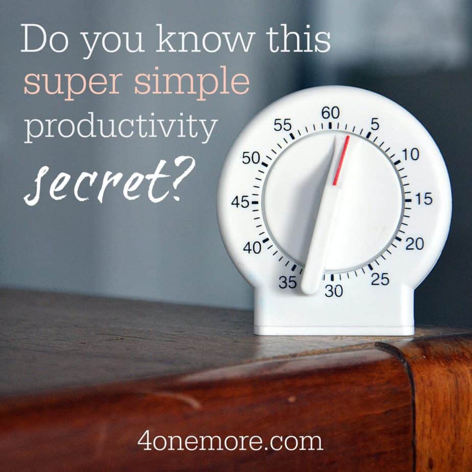Want to know a secret productivity hack for busy moms? It's actually simpler than you think! @4onemore.com #homeschool #productivity #my168hours