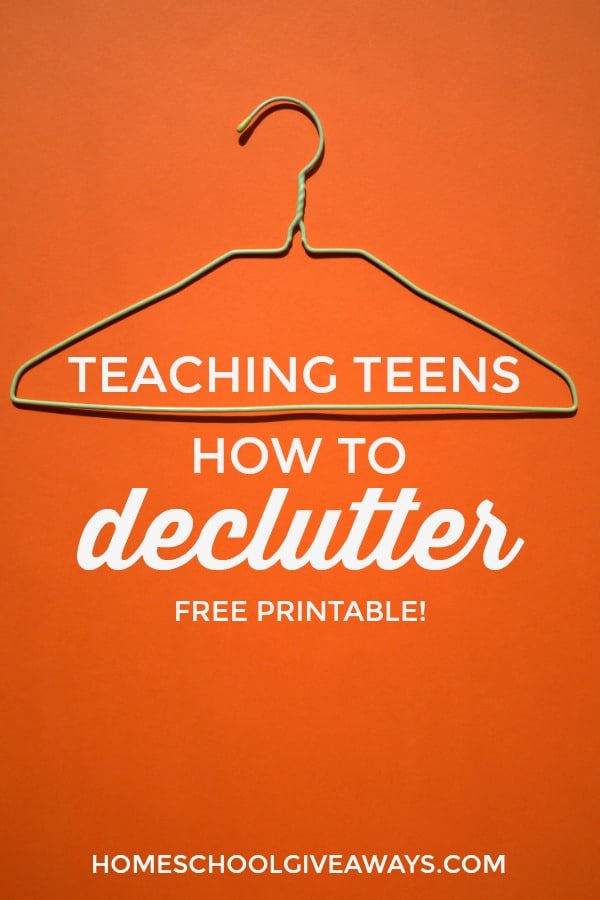 Teaching Teens How to Declutter Free Printable