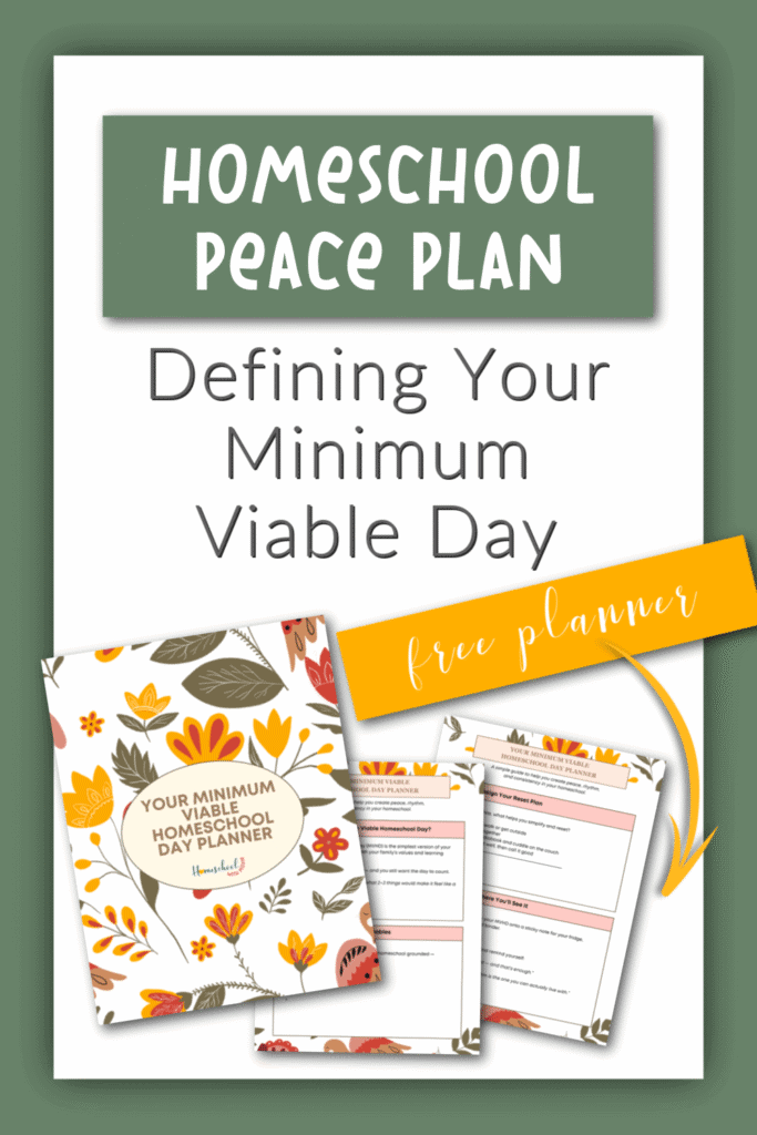 Learn how to define a Minimum Viable Homeschool Day — the simplest version of your homeschool routine to keep learning meaningful, peaceful, and consistent.