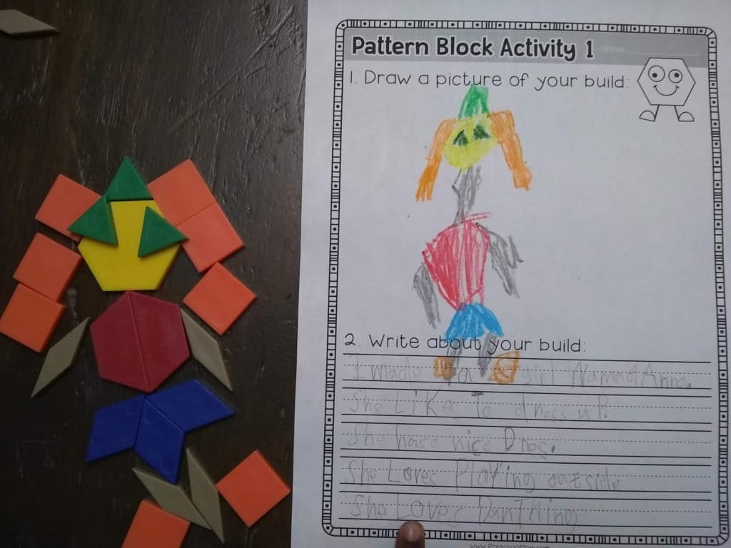 Pattern Block Activity Bundle from Crafty Classroom (Review) - 4onemore
