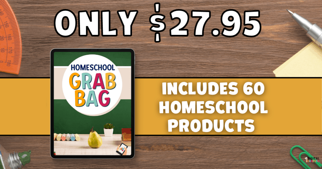 Digital homeschool resources make it possible to educate your kids at home on a budget and without a lot of physical clutter. And with seasonal Grab Bag sales, it's easier than ever to add to your digital homeschool resource library.