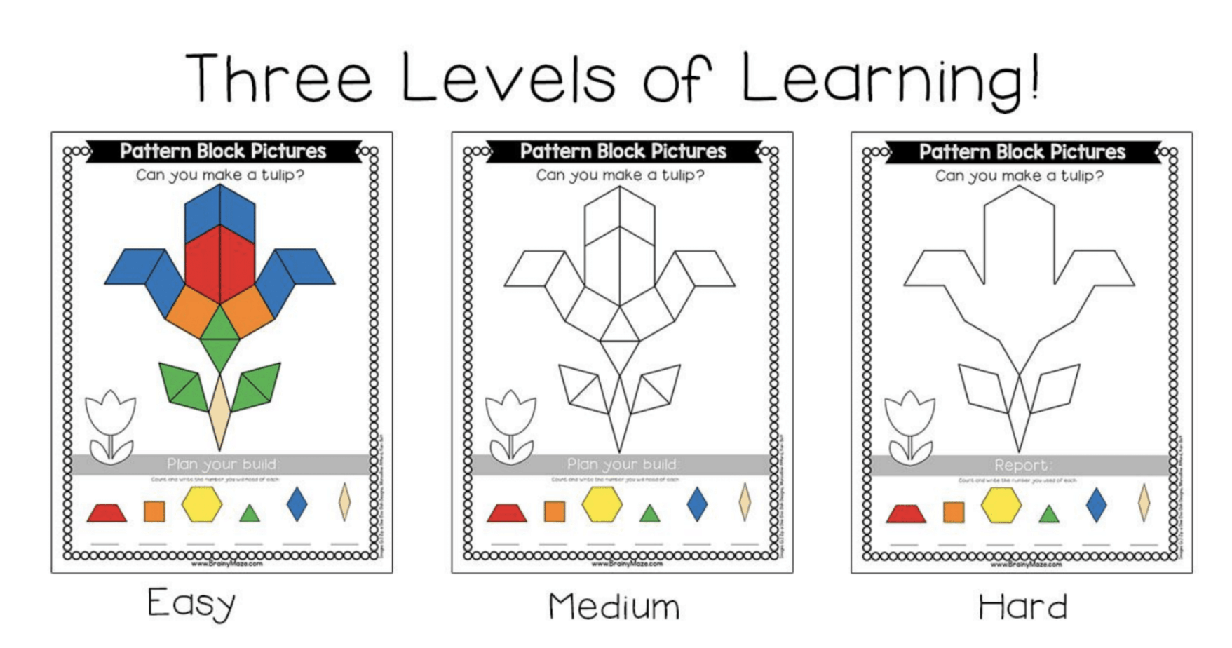 Pattern Block Activity Bundle from Crafty Classroom (Review) - 4onemore