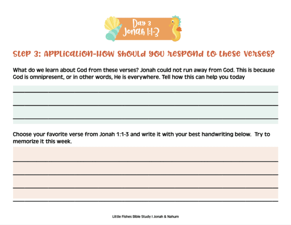 JONAH & NAHUM Little Fishes Bible Study SAMPLE - Image 5