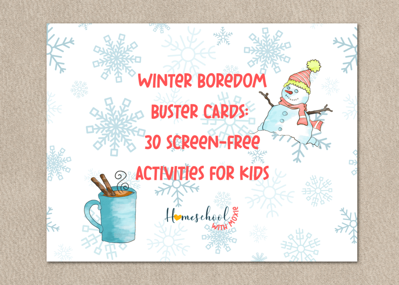 winter boredom buster cards