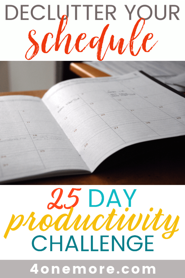 In order to increase your productivity, you need to declutter your schedule.  The first step is to complete a time audit then create a zero-based schedule.  