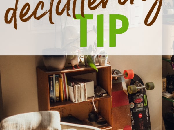 Are you struggling with the thought of decluttering & organizing your homeschool stuff this summer? Here's the only tip you need to know.