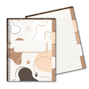 digital blank notebook cover and page image