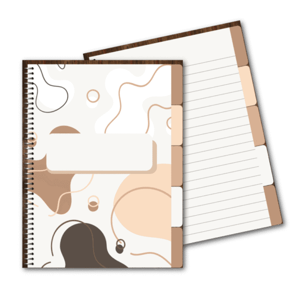 digital blank notebook cover and page image