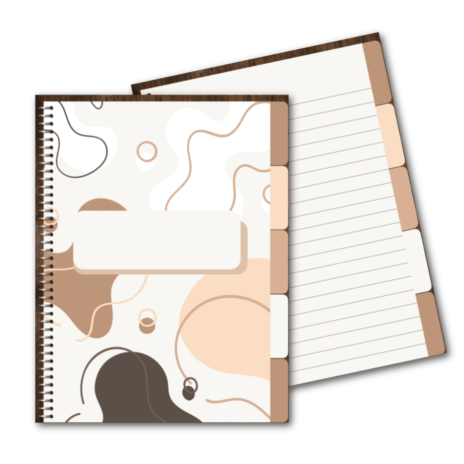 digital blank notebook cover and page image
