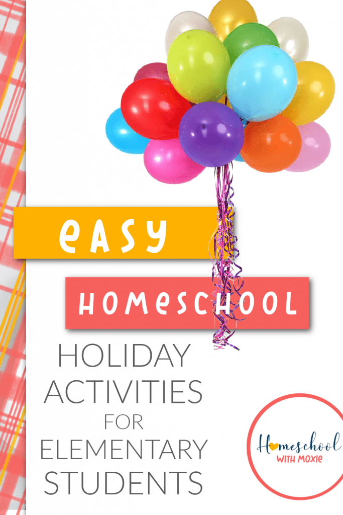 Here's a round-up of easy homeschool holiday activities for your elementary students. Whether you are looking for co-op activities, unit studies, crafts or printables, this post will walk you through some great options for holidays all year long.