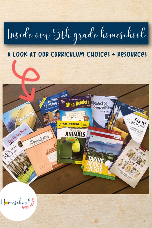Homeschooling a fifth grader? Here's a peek inside our homeschool 5th grade curriculum choices and resources this time around.