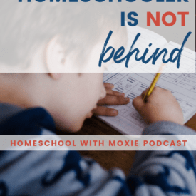 Hard time homeschooling? Here's why your homeschooler is not behind. And better yet, here are solutions to try if you're both struggling.