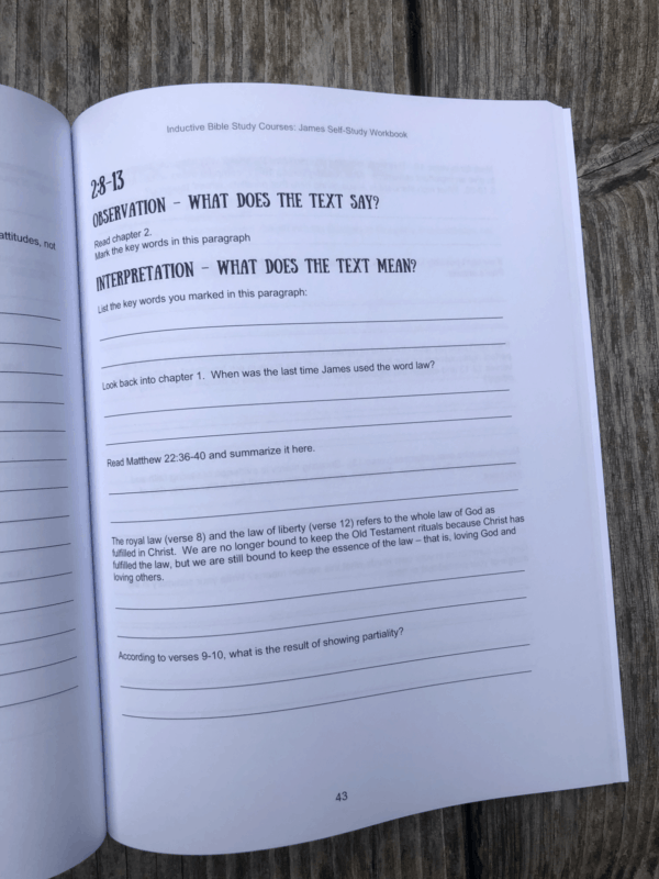 James: Self Study Workbook for Inductive Bible Study PHYSICAL WORKBOOK - Image 10