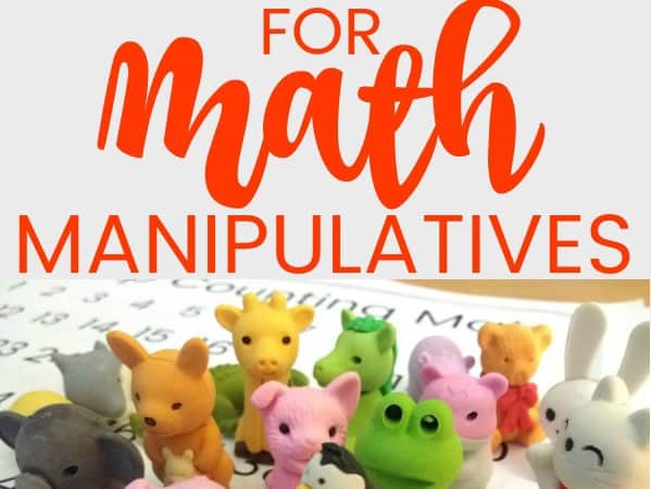Iwako Erasers for Math Manipulatives (plus free printables)