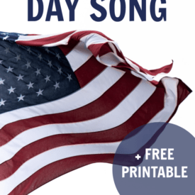 Here's a simple song + printable to help your kids learn the names of the U.S. Presidents. It's the perfect activity for Presidents Day.