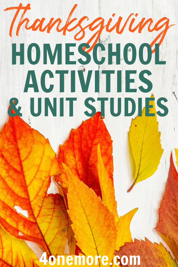 Thanksgiving is right around the corner, and you may be looking for homeschool activities and unit studies for the season. 