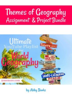 themes of geography assignment & project bundle