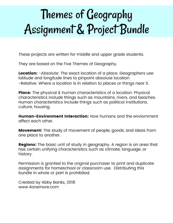 Themes of Geography Assignment & Project Bundle - Image 2